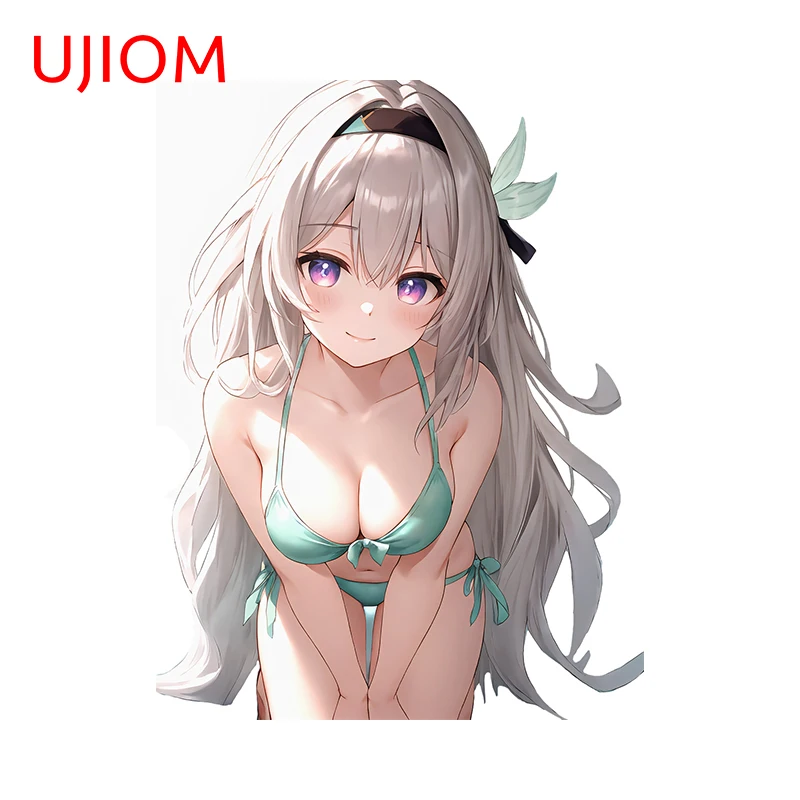 UJIOM 13cm X 9.9cm NSFW Firefly Honkai Star Raill Chibi Wall Stickers Interesting Computer Chambre Decal Funny Home Decoration