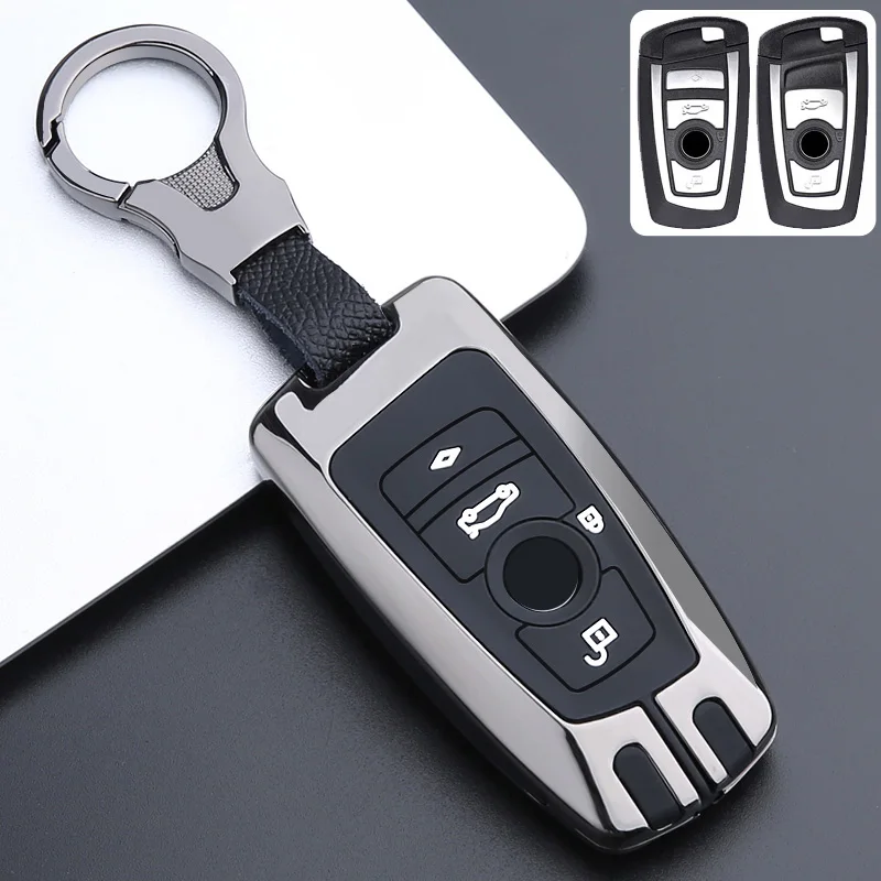 

3 4 Button Zinc Alloy +Silicone Full Cover Car Key Case for BMW 1 3 5 7 Series X1 X3 X4 X5 M3 M4 E34 F10 F15 F16 F20 F30 F18 F25