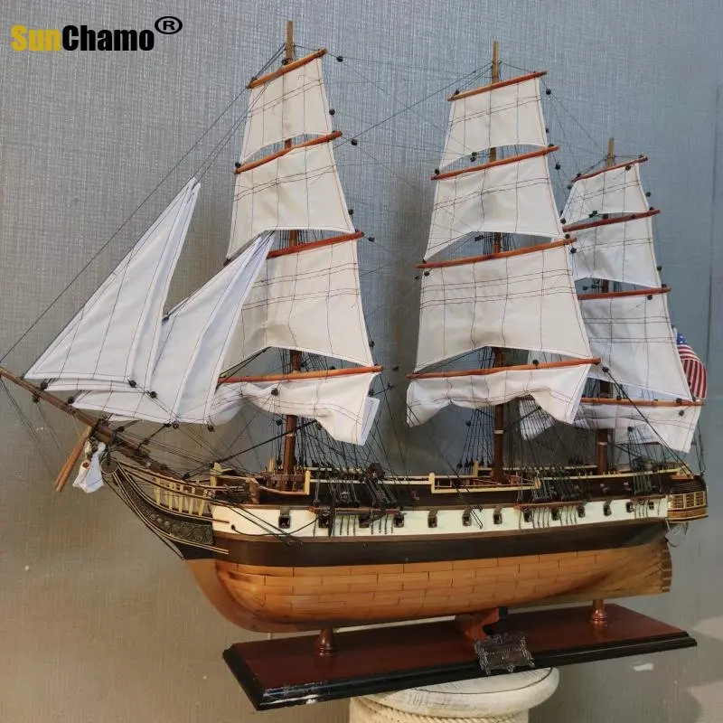 New European-style Victory Sailing Solid Wood Warship Decoration Simulation High-end Model Company Gift Home Decore Accessories