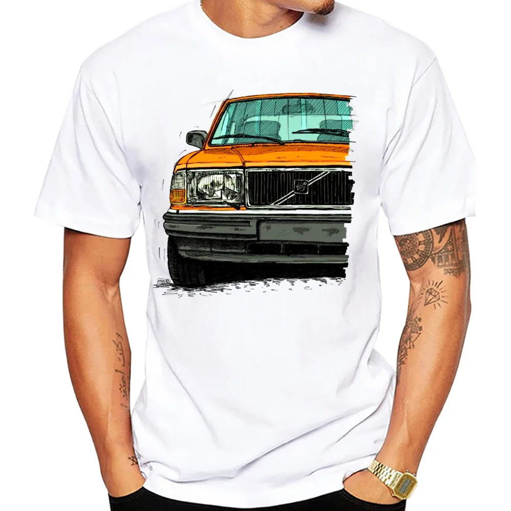 Old Classic Golden Volvoes 240 t-shirt modello anni \'90 estate uomo manica corta Hip Hop Boy magliette Casual Turbo vagons Car White Tees