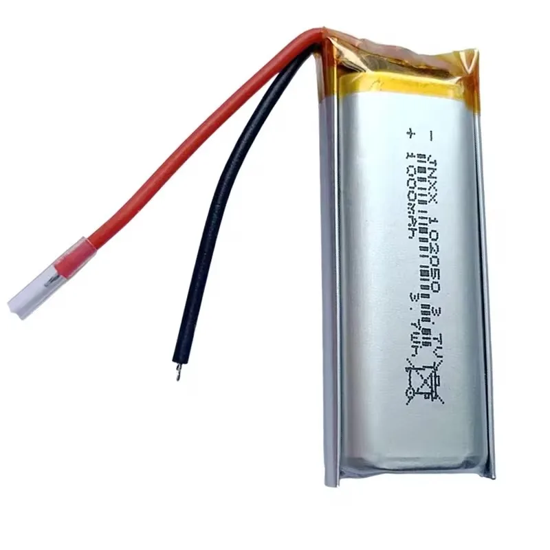 102050 3.7V 1000mAh Lithium Polymer Battery Suitable for Bluetooth Devices Speakers MP4 Beauty Machine LED Rechargeable Battery