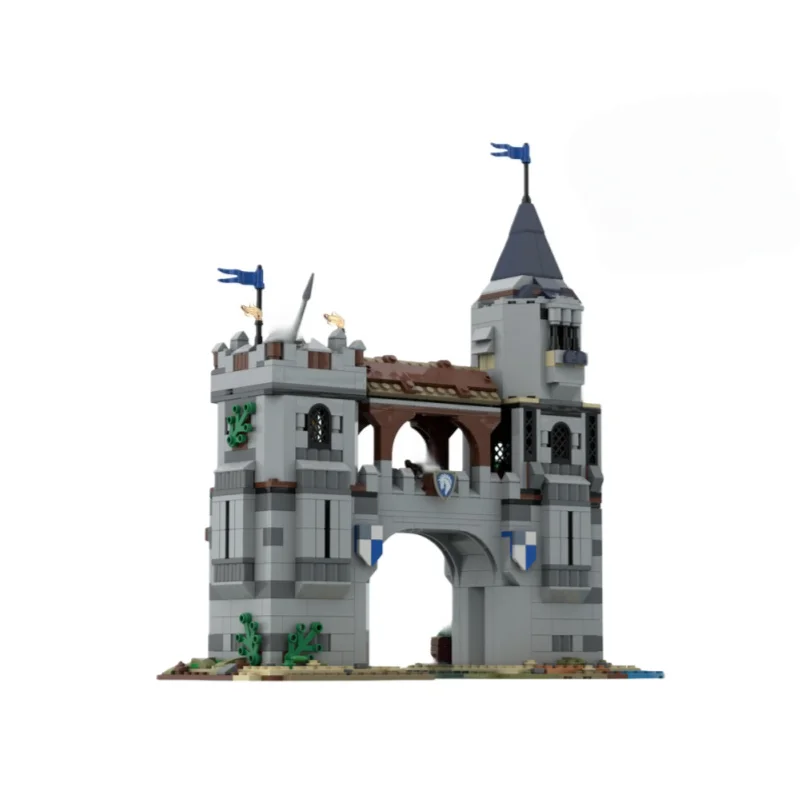 

MOC building blocks toy architectural medieval castle. Small particle bricks 1076 pieces. Suitable for all enthusiasts to assem