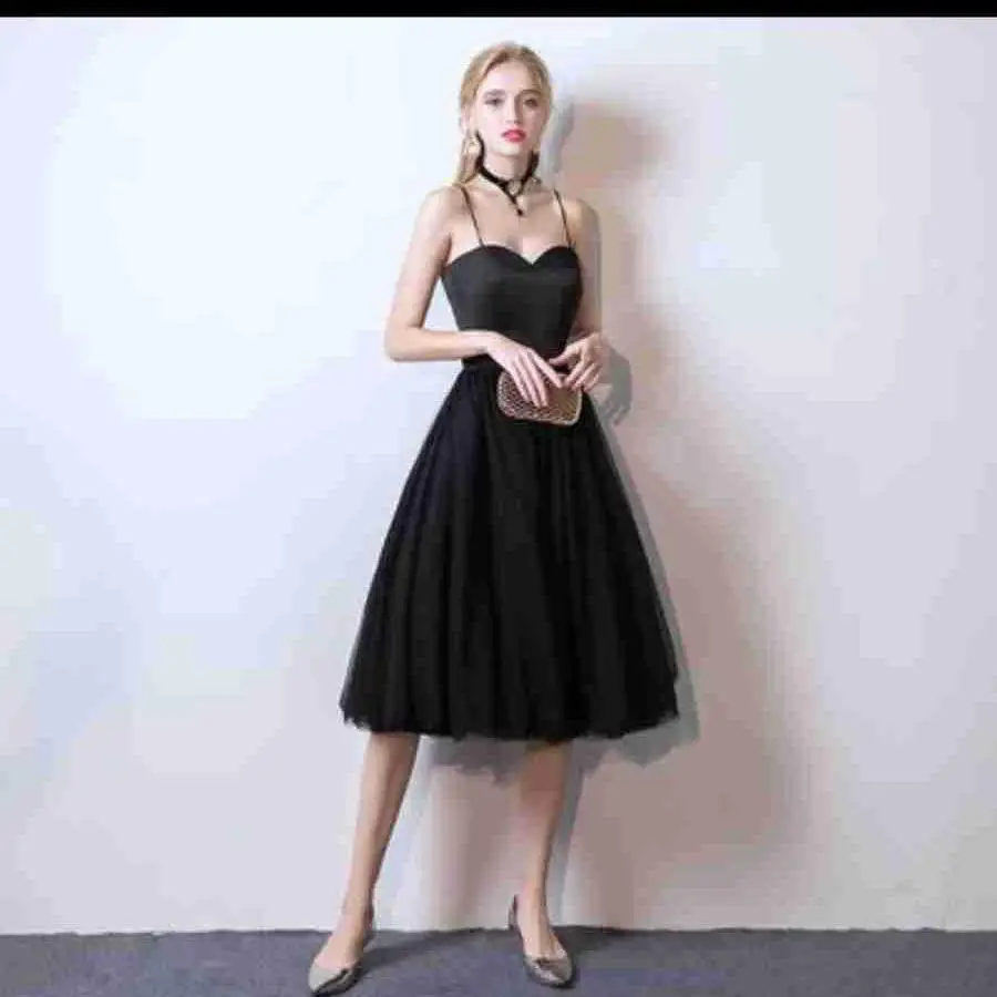 

Korean Sle Strap Wedding Dr Fem Forest Series Svel Mid-Length Gown for Women Summer Season Faionable Wedding ...