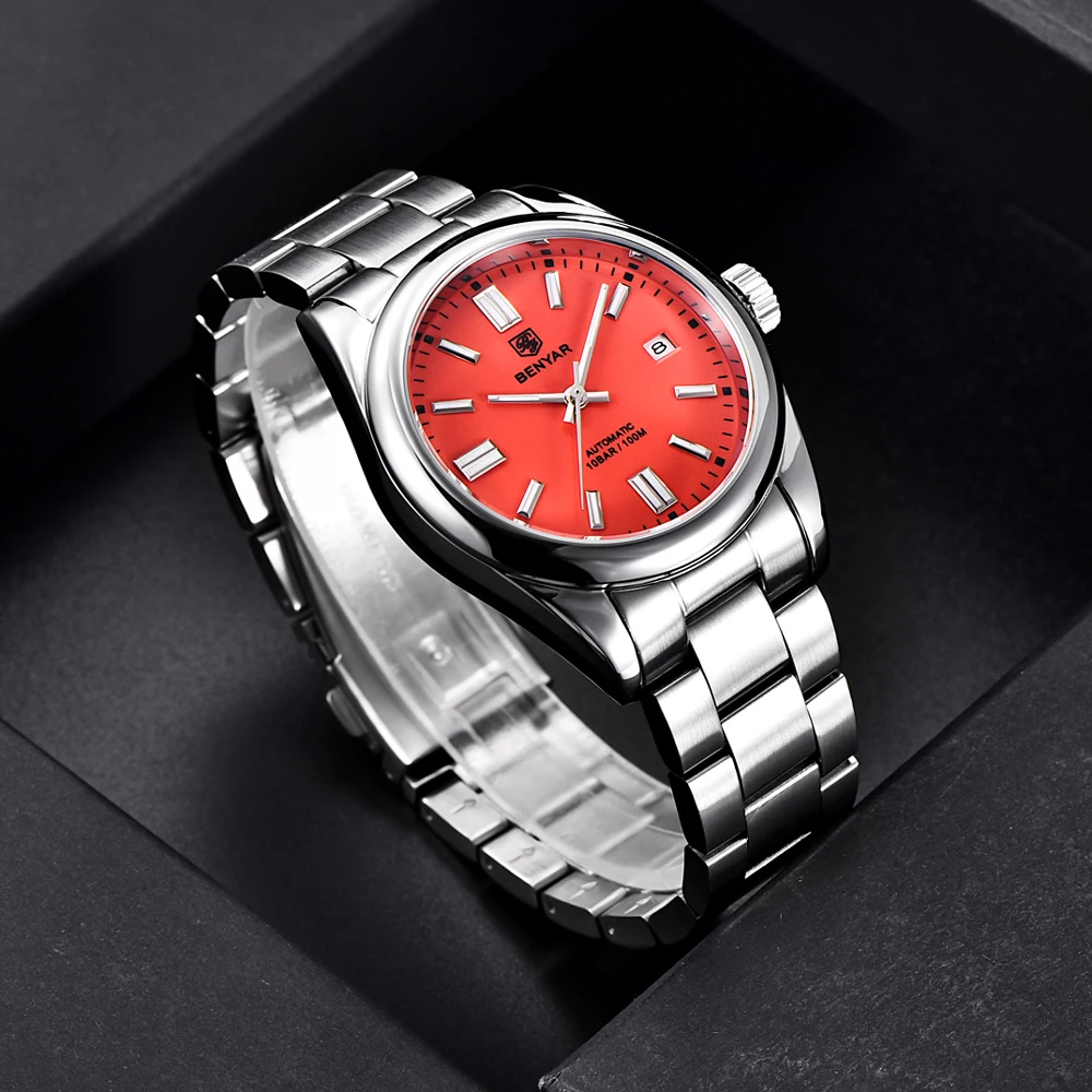 BENYAR 2025 Neue männer Uhren Top Luxus Automatische Uhr Für Mann Mechanische Armbanduhr Männer Uhr Geschenk Sapphire Spiegel Wasserdicht