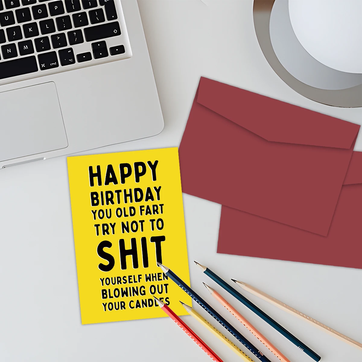 1PC Hilarious Birthday Cards for Men,Women,Rude and Funny Joke Birthday Card with Envelope Thank You Card Ideal Birthday Gifts