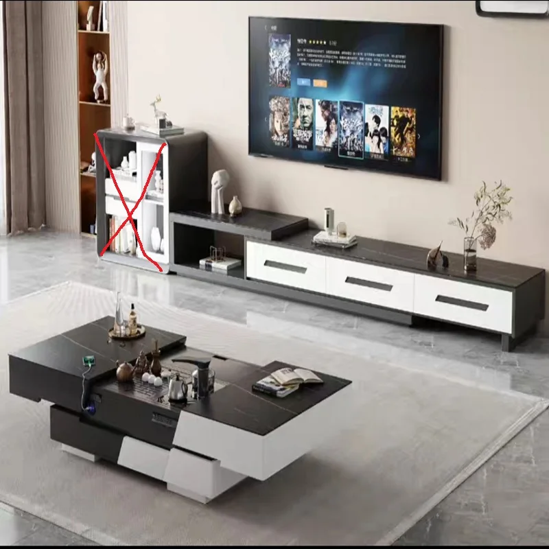 Clear Simple Adjustable Coffee Table Multi Function Lifting Living Room Side Table Modern Design Mesa Auxiliar Home Furniture