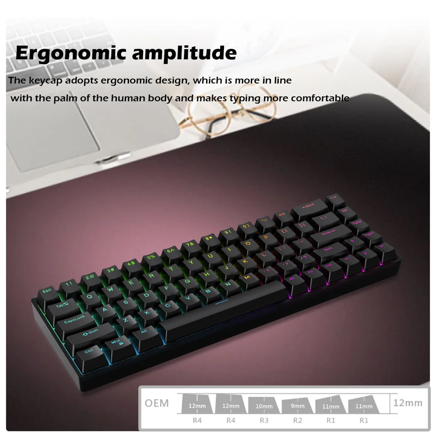 

Raven68 Wired Mechanical Gaming Keyboard with Adjustable Actuation Magnetic Switches