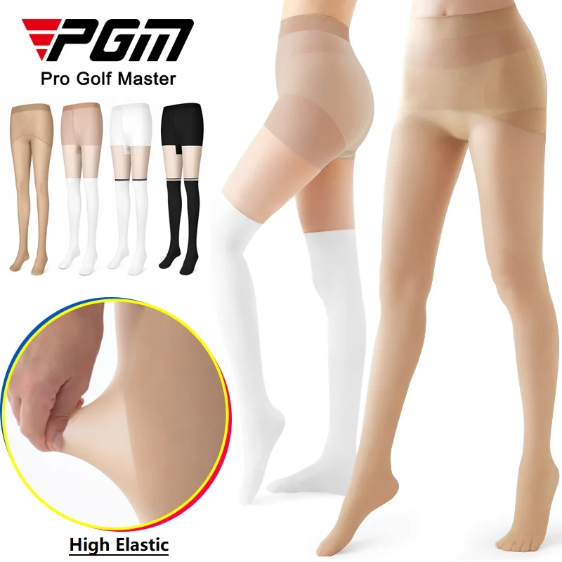 PGM Women Elastic Golf Leggings Sunscreen ice silk Female Socks Pants Ladies Anti-UV Tennis/Badminton Stocking Pantyhorse