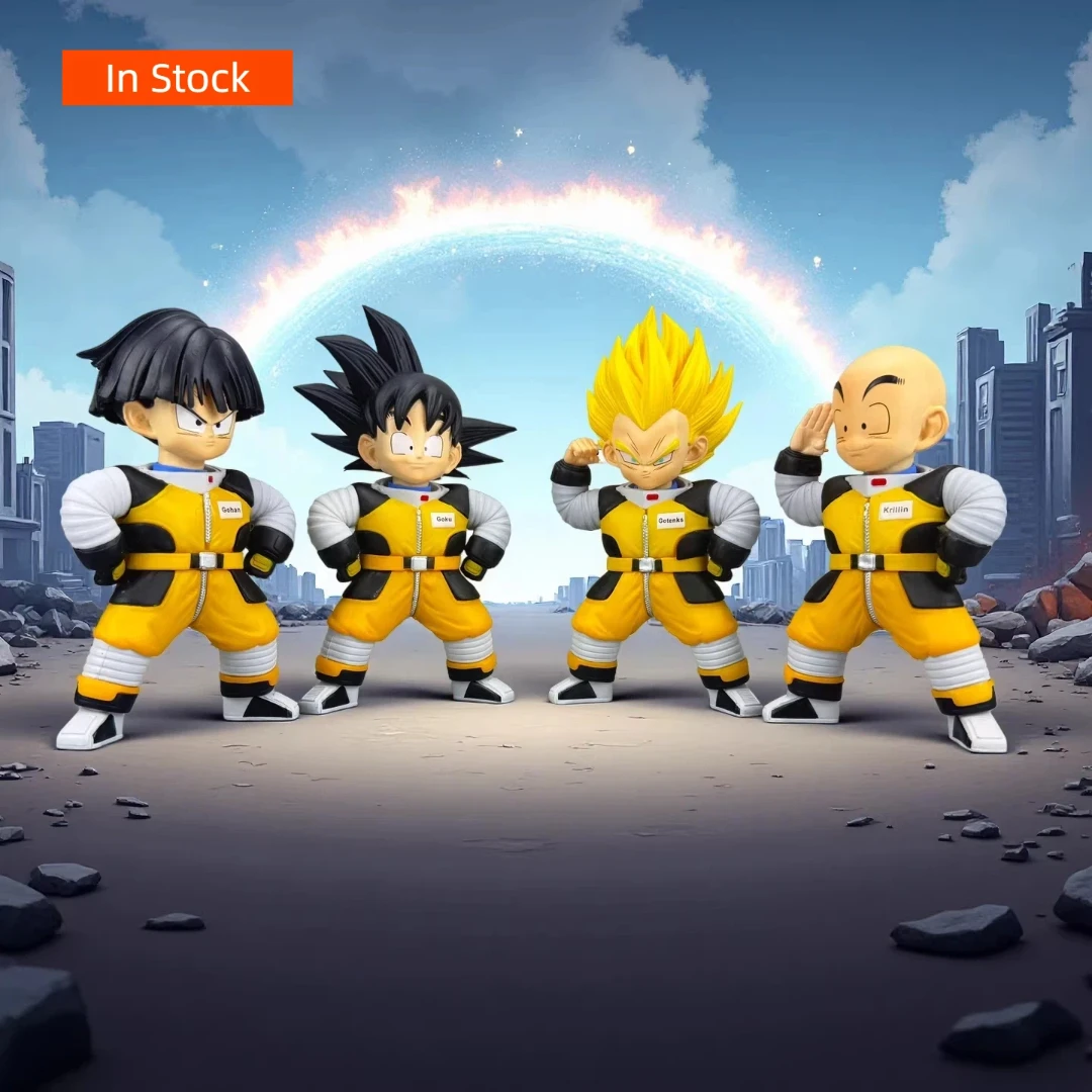 

Коллекционная фигурка Dragon Ball: Гоку, Гохан, Крилин, Вегета в космических костюмах (Q-версия), ПВХ, для демонстрации на столе