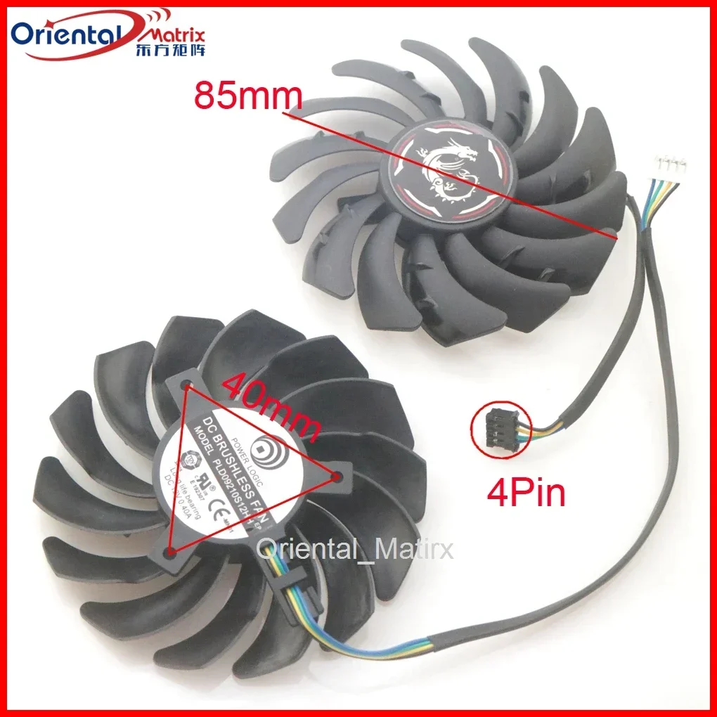 

85mm PLD09210S12HH 12V 0.40A 4Pin VGA Fan For MSI RTX2060 2060 SUPER GAMING ZX Video Graphics Card Cooler Cooling Fan