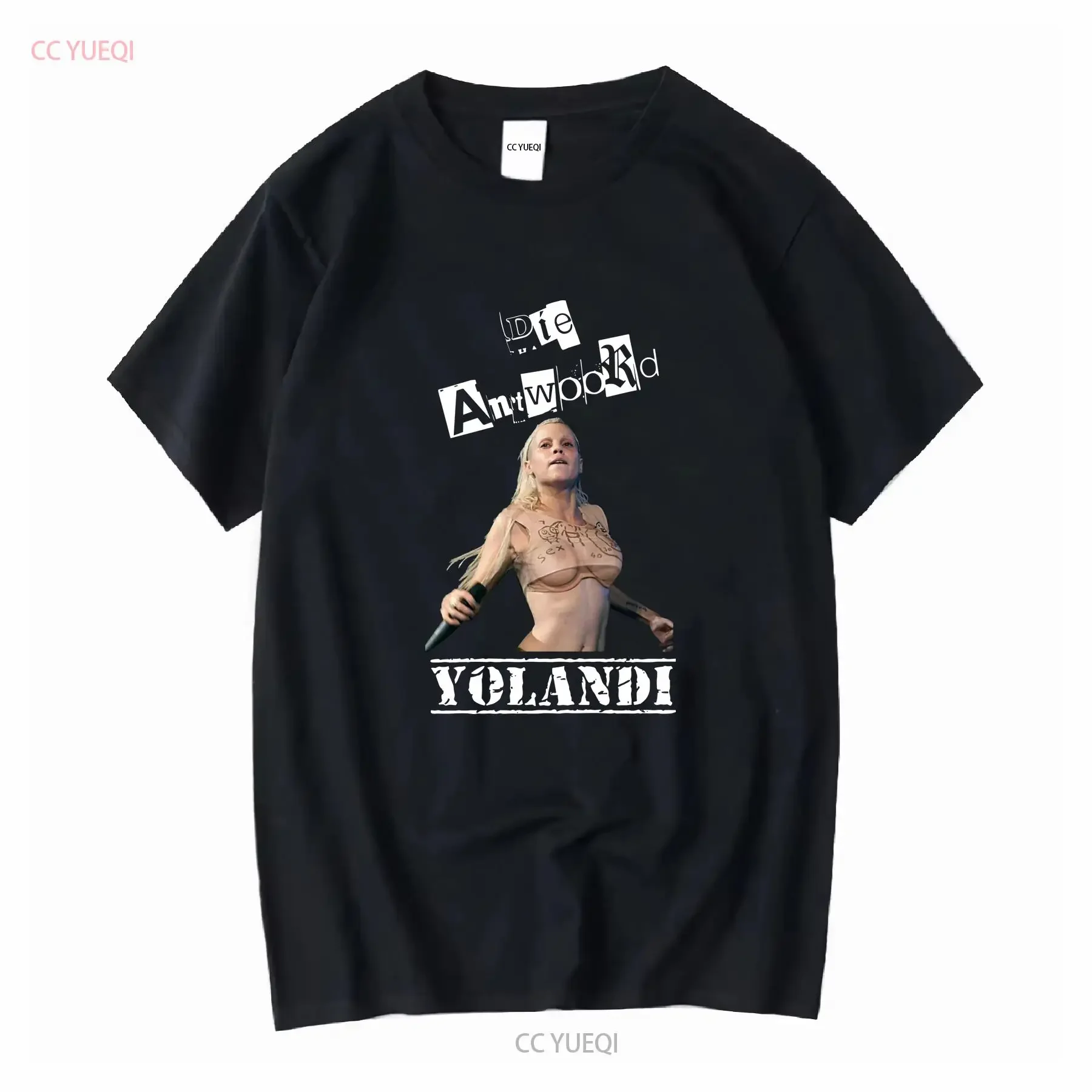 Die Antwoord band Yolandi Visser T Shirt Black Cotton Allsizes For Fans vintage Washed Breathable Versatile Unisex Stretched
