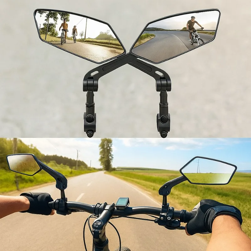 

Зеркало заднего вида MTB, плоское зеркало, регулируемое на 360 градусов зеркало-отражатель для мотоцикла, аксессуары для езды на электрическом велосипеде