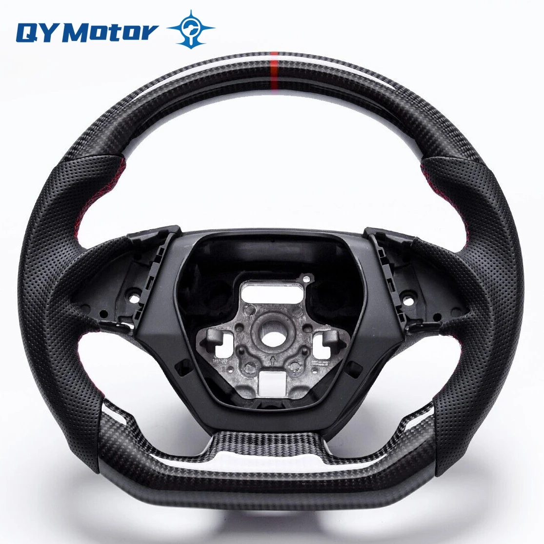 Carbon Fiber Perforated Leather Steering Wheel For Chevrolet Camaro 2016-2022 SS Sport Racing Wheel