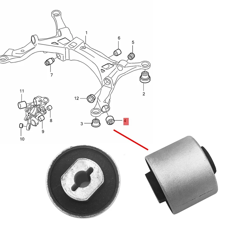

Precisionn New High Quality Car Rear Control Arm Rear Axle Rubber Bushing 9169204 31277893 For VOLVO S60 V70 XC90