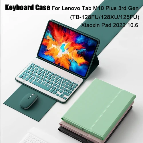 Imagen 1 del producto Funda con teclado desmontable para Xiaoxin Pad 2022 10,6, Funda inteligente Lenovo Tab M10 Plus de 3. a generación TB-128FU/XU/125FU, Funda de 10,6 pulgadas