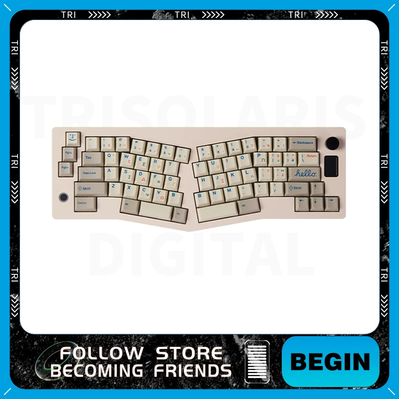 

ABM066 Alice Mechanical Keyboard Customization Kit Gasket Structure DIY Hot Plug Bluetooth/2.4Ghz/C-type Connection for Win/Mac