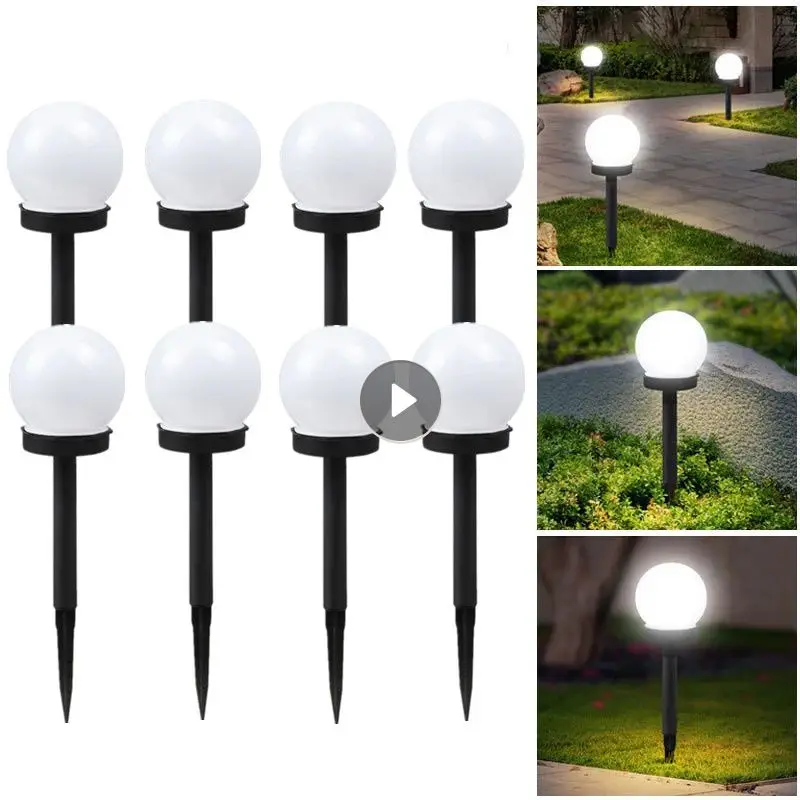 Outdoor LED Solar Round Ball Light Garden Yard Patio Ground Lawn Solar Lamp IP65 Waterproof Party Holiday Garden Home Decoration