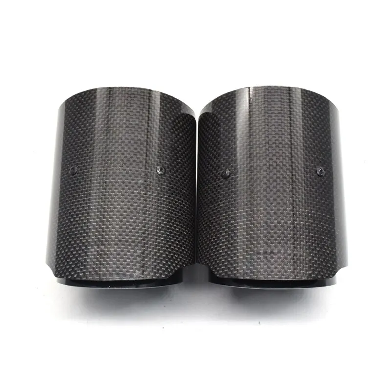 1 PCS Carbon Fiber Exhaust Tips For BMW M2 M3 M4 M135i M235i M140i M240i M335i M340i M435i Direct Plug Universal Exhaust Pipe