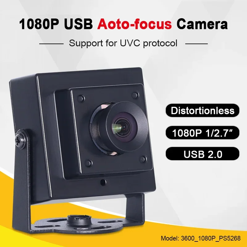 3600 1080P PS5268 3mm 90degrees distortionless Free driver Full HD Autofocus usb 2mp Mini Industrial camera