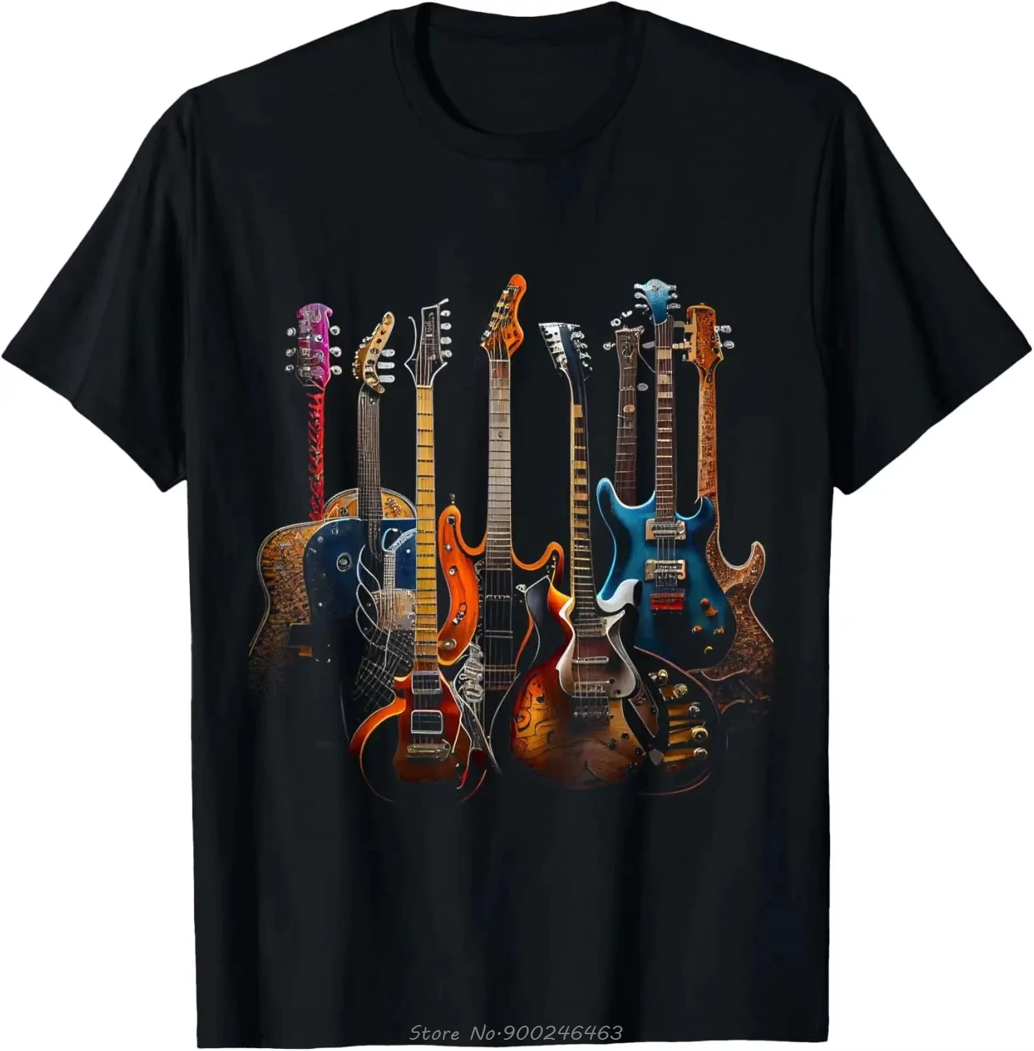 

Guitars Guitarists Gift T-shirt Music Lovers Rock Custom Printed Graphic T Shirt Unisex Summer Y2k Clothing Tees O-neck Tshirt