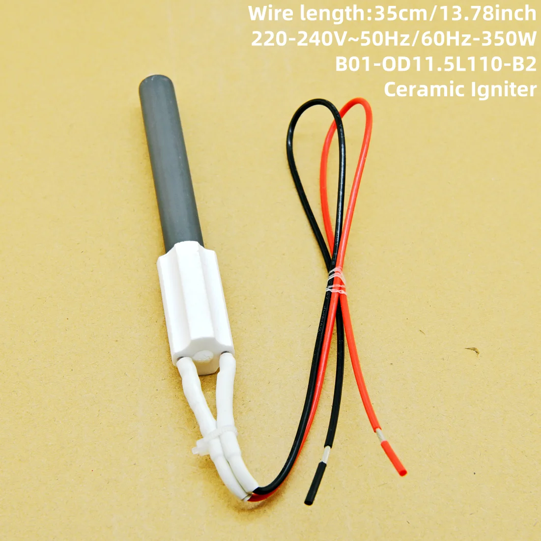 220V 350W Seramik Ateşleyici Seramik Isıtma Tüpü pelet soba Fırın ateşleyici için kıvılcım fişi