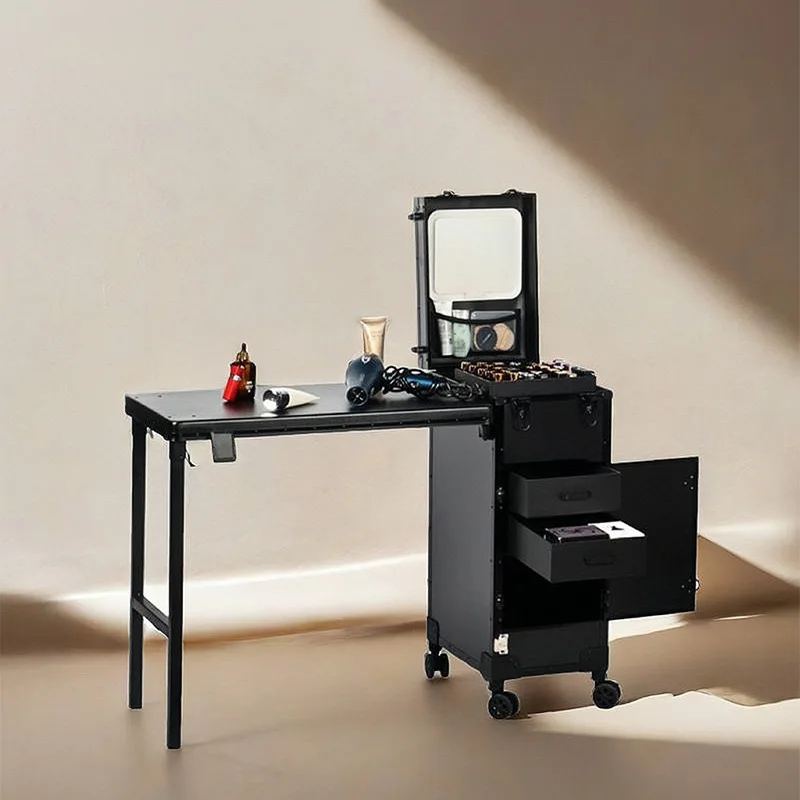 

Высококачественный выдвижной косметичка для дизайна ногтей и перманентного макияжа, портативный косметичка, профессиональный чехол для хранения визажиста Be