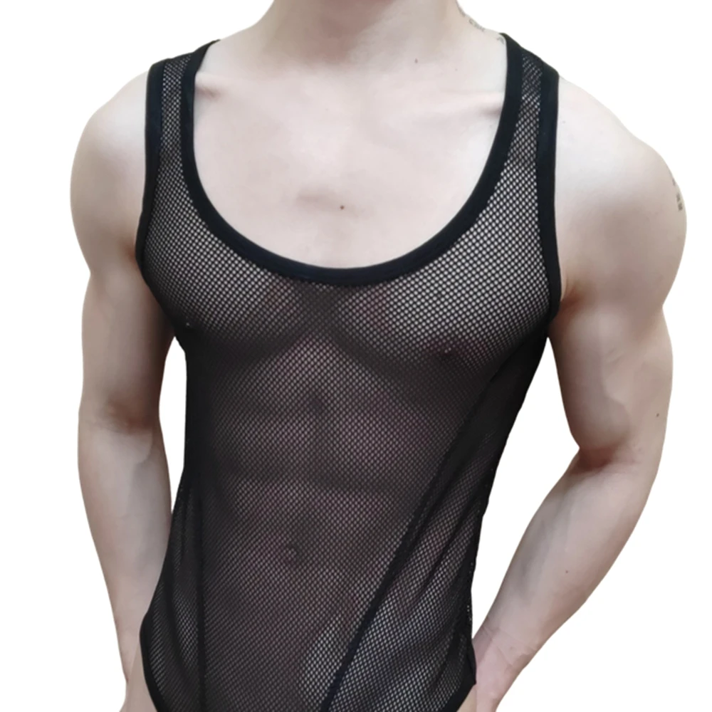 Men Bodysuits Building Shapers Harness Men Singlet Underwear Bikini Sexy Men T-Back Jumpsuit Stretch Thongs Jockstrap Mesh Nylon