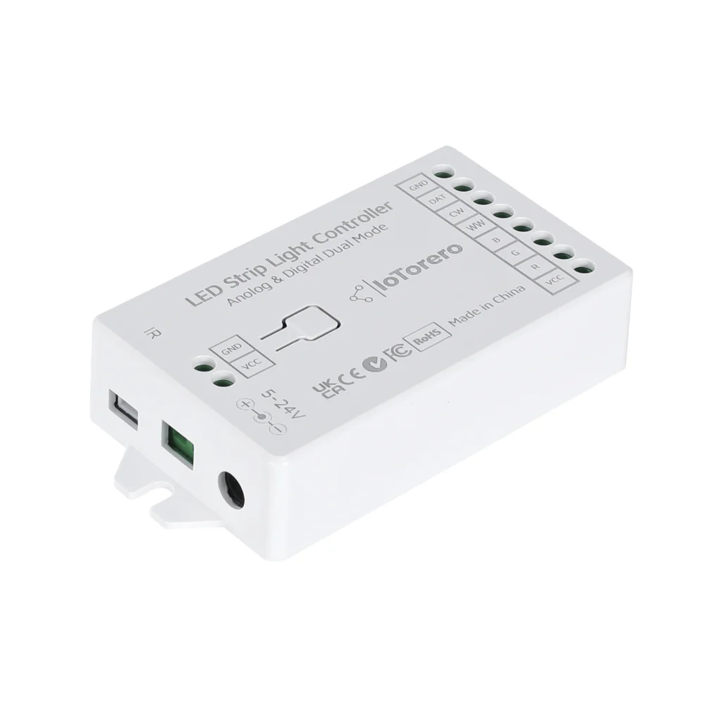 IoTorero WLED PWM RGBCCT & Addressable Dul Mode Strip Controller Works With Home Assistant