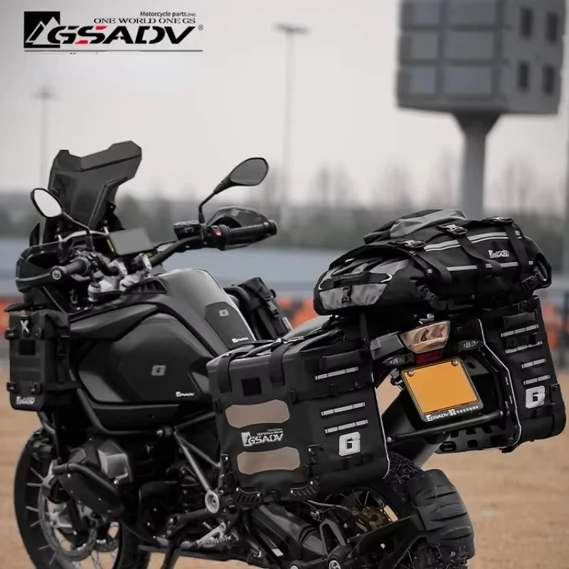 GSADV Motorcycle Side Bag Large Capacity Waterproof Soft Bag Quick Release Side Saddle Storage Bag Pannier Motorcycle Equipment