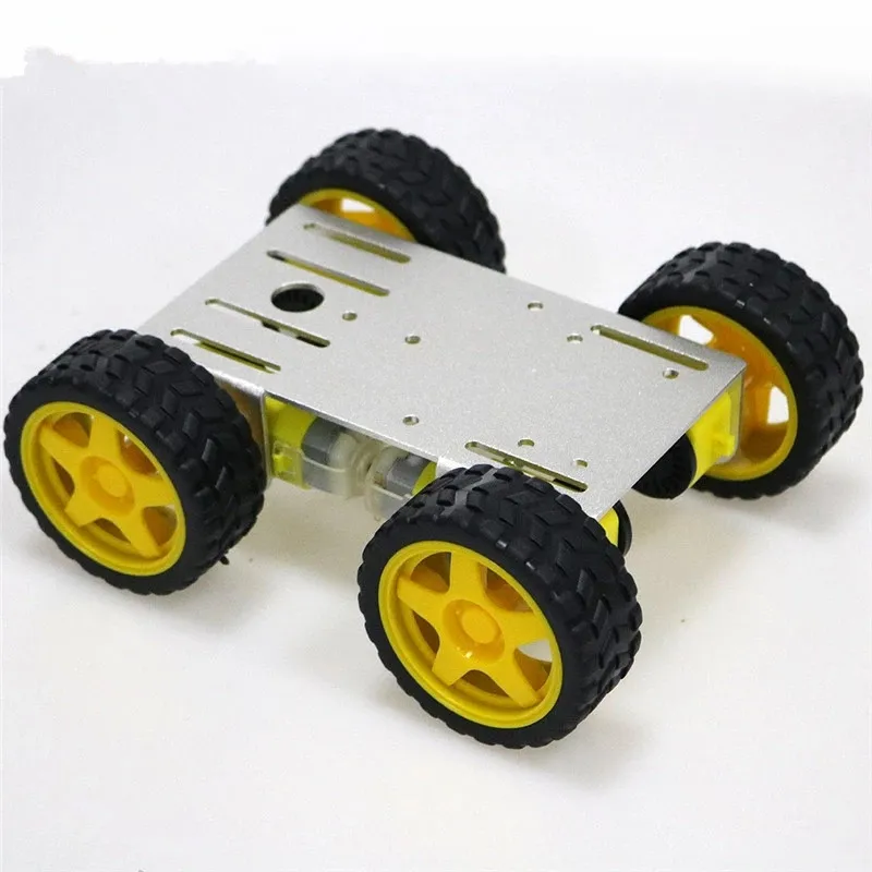 Nieuwe C101 Mini 4WD Smart Robot Tank Car Chassis Kit Tt Motor Metalen 4-Drive Robotic Onderwijs Diy Voor arduino Ongemonteerd