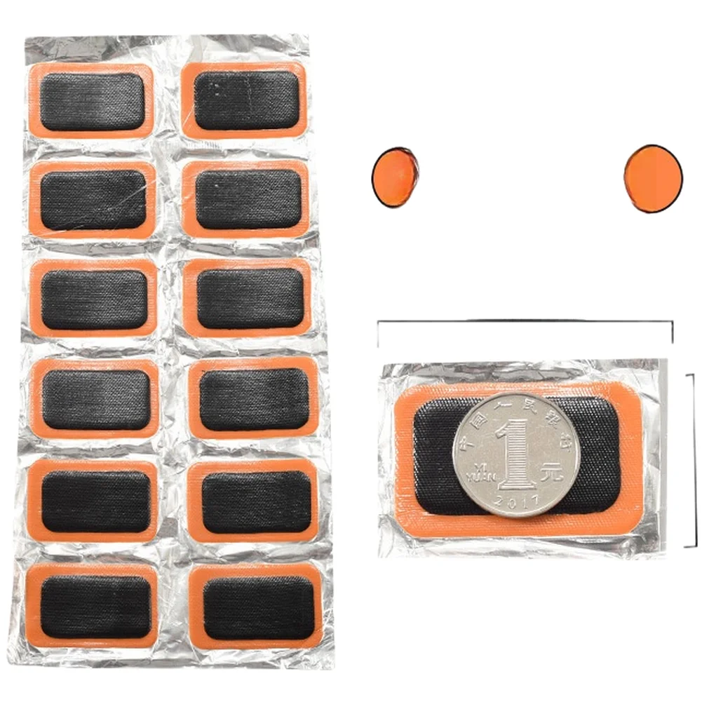 Rubber Patch Kit for Bicycle Motorcycle and Electric Bike Inner Tube Repairs Including 12 Large and 24 Small Patches with Glue - Detail 1