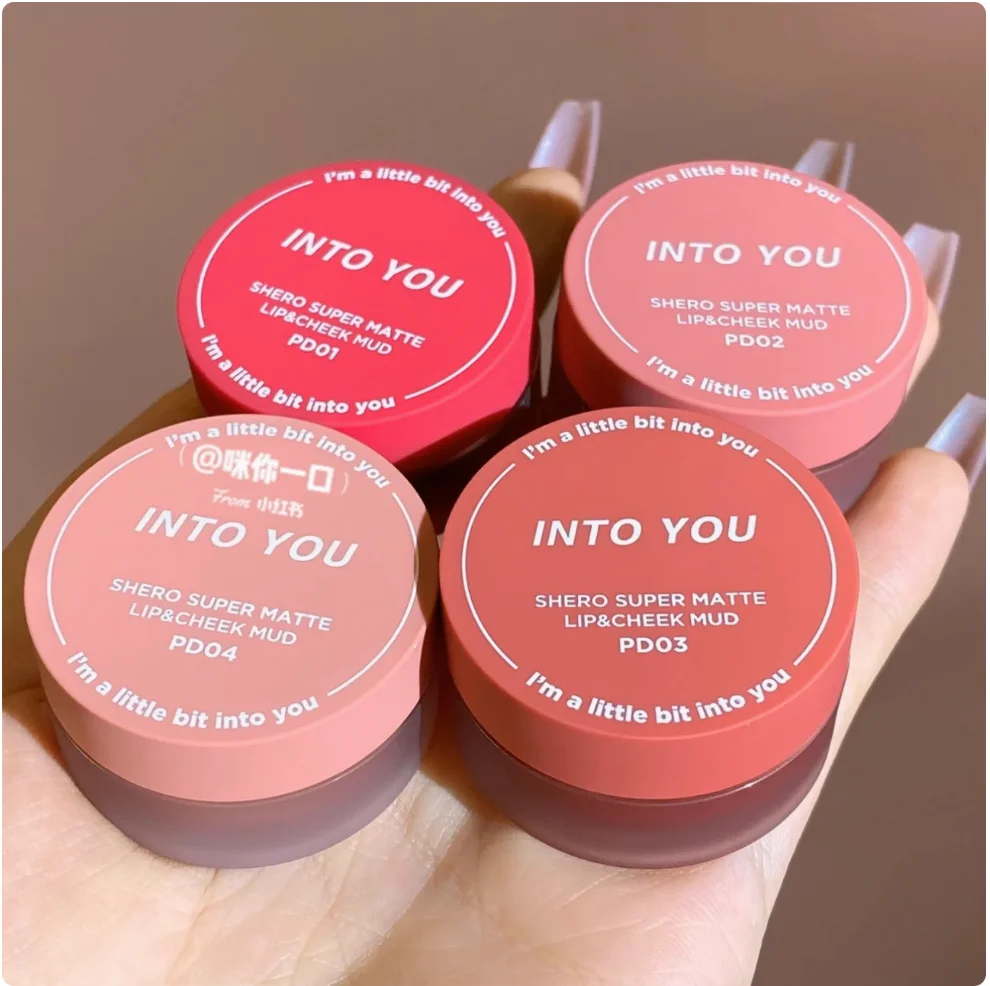 Intoyou Shero Super Matte Lip Check Mud Canned Lip Mud Velvet Długotrwały Błyszczyk do Ust Naturalny Kolor Nude Szminka Intoyou Makeup