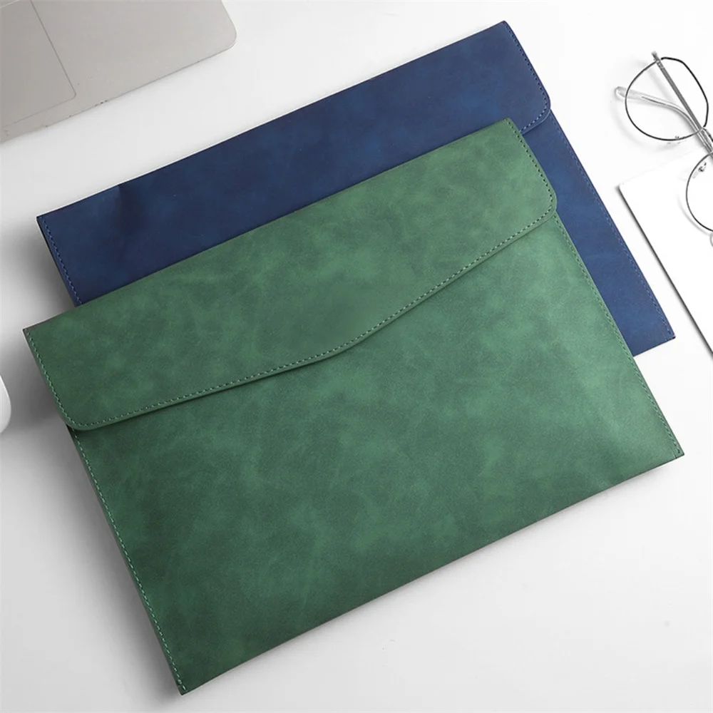 

Waterproof PU Leather Folder Business Document Bags Simple A4 File Storage Bag Organizer Office School Supplies Briefcase