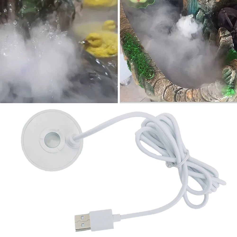 Black Fountain Atomizer Aquarium Mist Maker Advanced Sound Technology Easy To Use Environmentally Friendly Long Power Cable