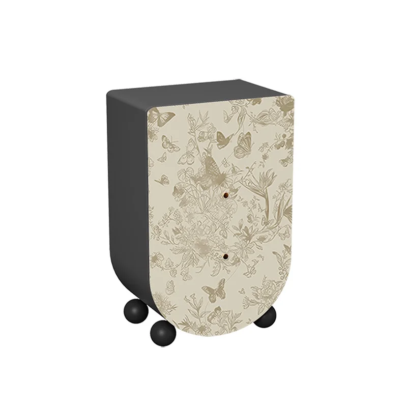 

**French living room solid wood butterfly printing locker wall integrated storage cabinet next to sofa