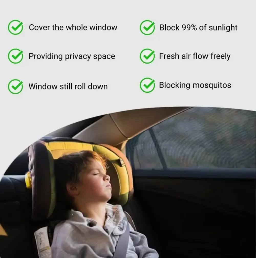 Universeller Auto-Sonnenschutzvorhang UV-Schutz Netzfensterabdeckung Anti-Mücken Sichtschutz Sonnenblende Auto-Innenausstattung Zubehör – Detail 8