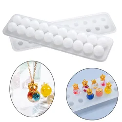 Crystal Sphere Ball Earrings UV Epoxy Silicone Mold DIY Necklace Bracelet Pendant Resin Mold Craft Jewelry Making Tool Supplies