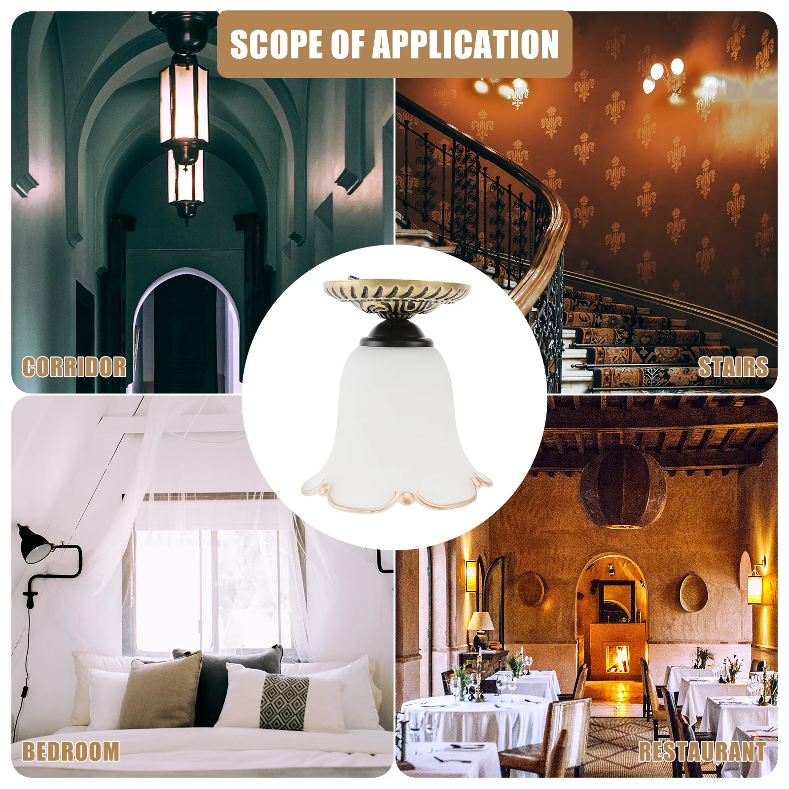 Ceiling Lamp, Simple Elegant Ball Shape Light for Kitchen & Living Room, Premium Material, Exquisite Craftsmanship