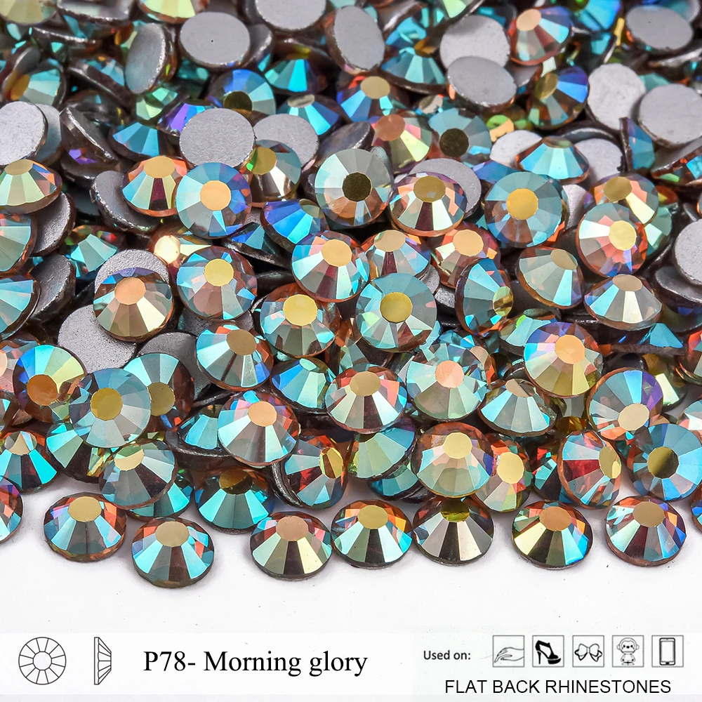 Oleeya P71-P94 SS3-SS30 Kristall Nicht-Hotfix Silber Flache Edelsteine Dekorationen DIY Glitzersteine Strass für Handarbeiten – Detail 6