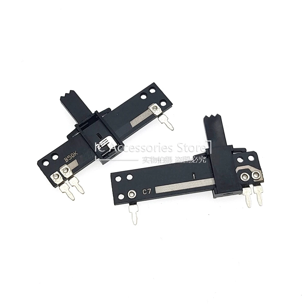 5PCS Straight Sliding Potentiometer Dimmer Console Mixer Slider Sliding Potentiometer 40mm Single Connection B50K