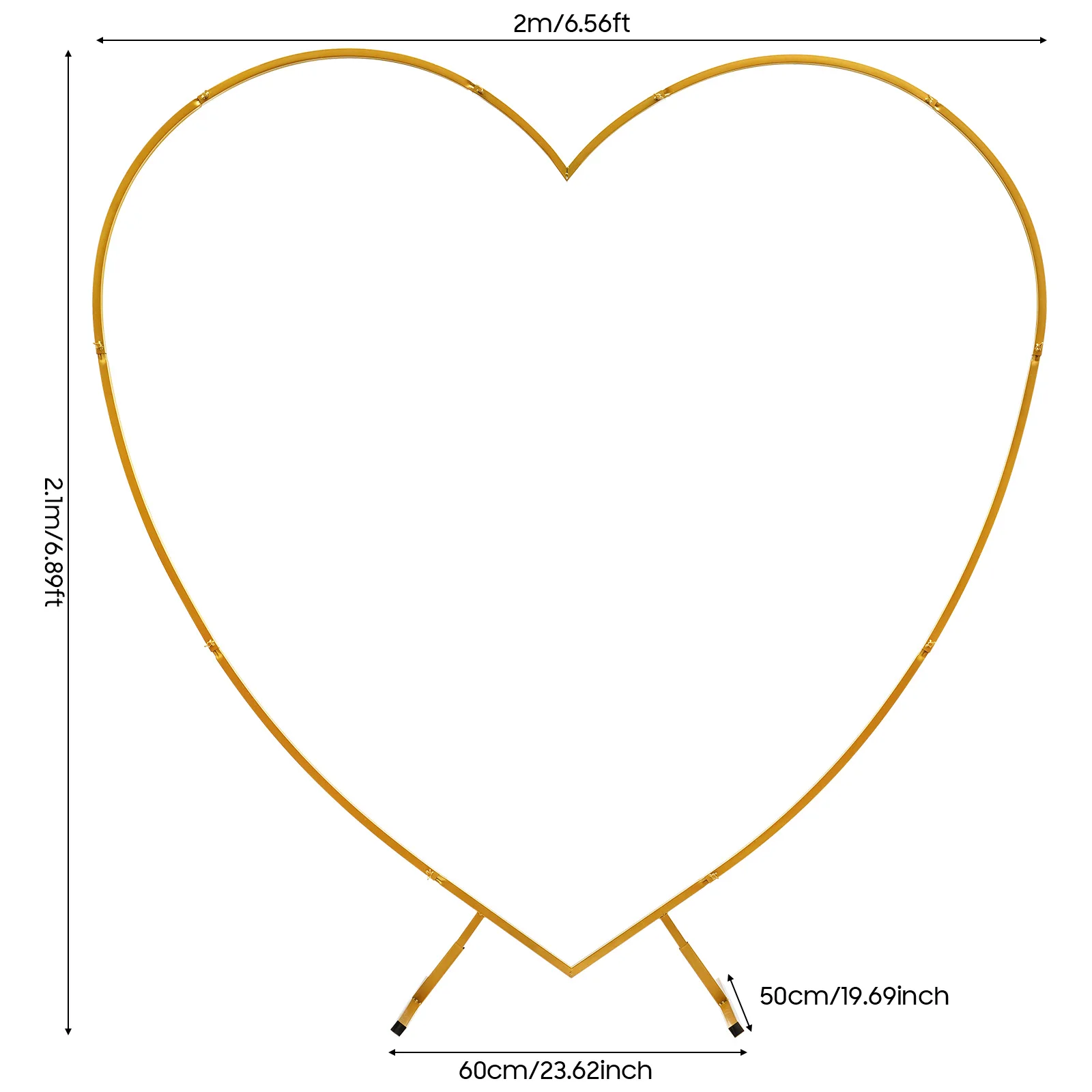 Soporte De Arco De Globos En Forma De Corazón De 6,9 Pies, Soporte De Arco De Corazón Para Propuesta De Matrimonio, Soporte De Fondo De Arco De Globos De Corazón Dorado Estable Para Bodas — -74%, 142.28€ Coupon, from 49.99€ – 74% descuento – €49.99