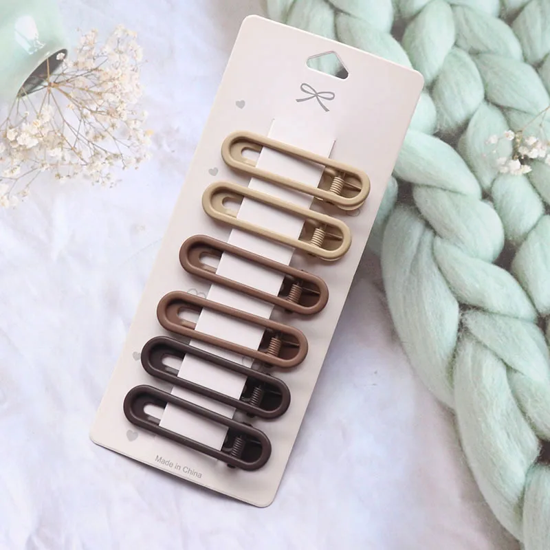 Hair Clip Accessories for Women Pinzas Para El Cabello Pince Cheveux for Girls Pelo Korean Cute Brown Side Femme Pins