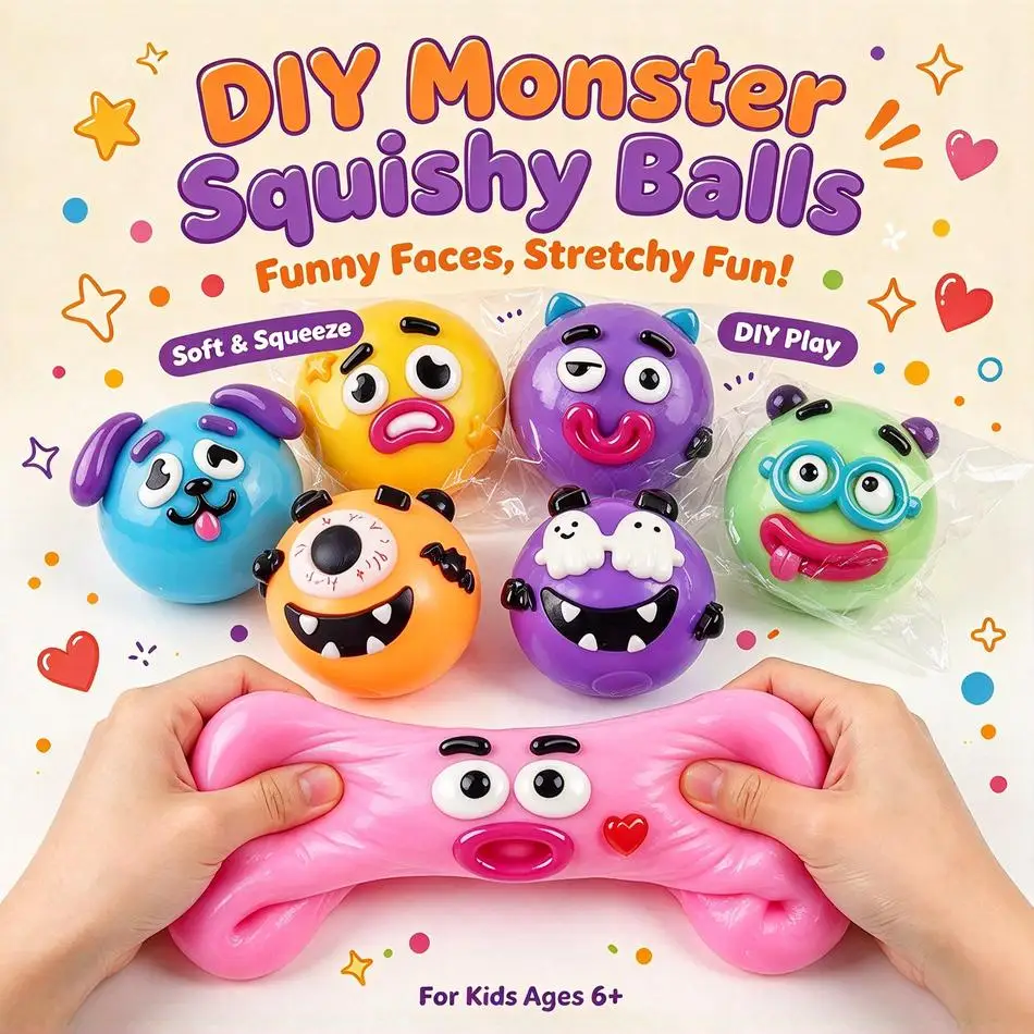 10 Expressions 2026 New Smushers Slow Rising Dog Squishy Toy Fun Face-Changing DIY Stress Relief Squishy Halloween Party Gift