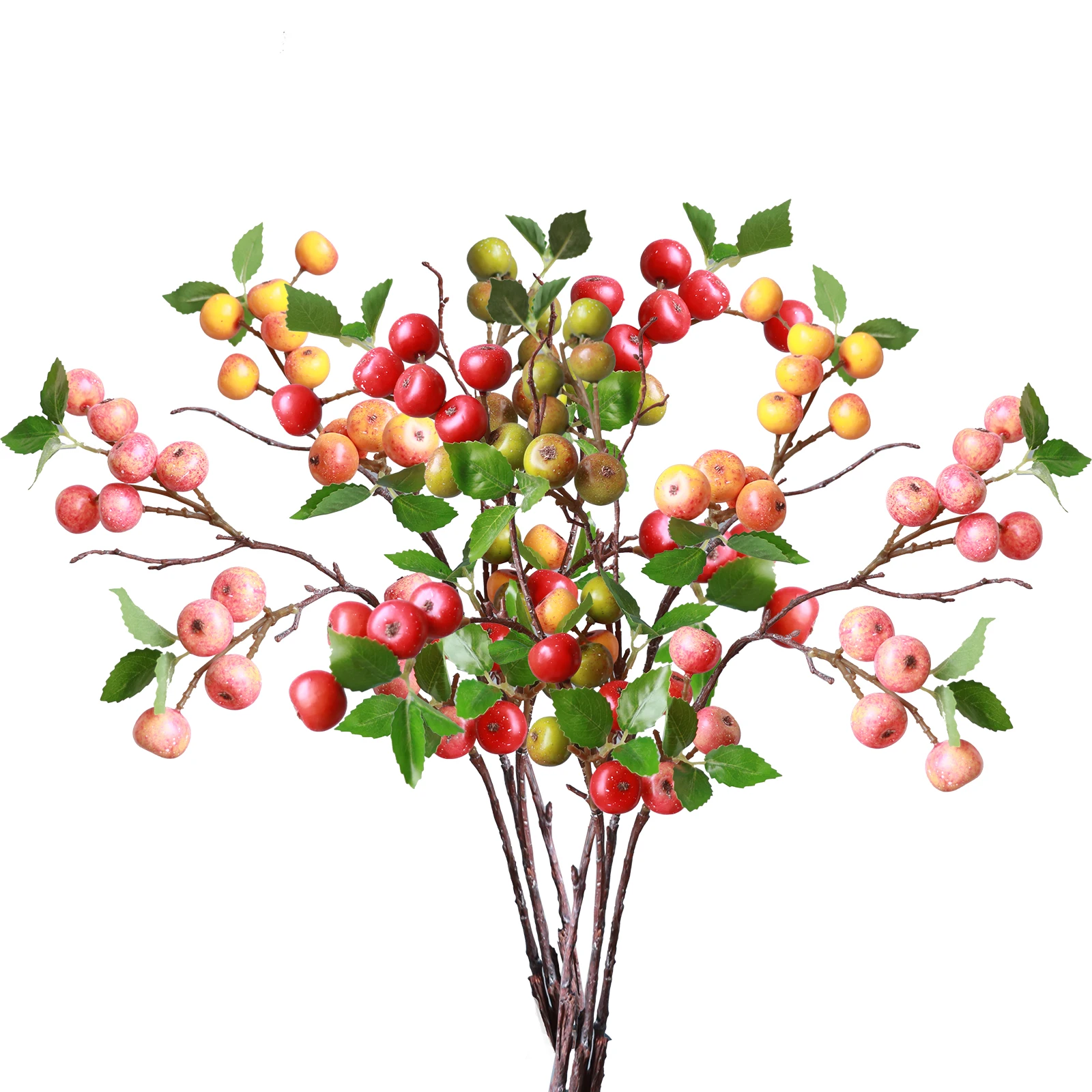 

Realistic 8Pcs Fake Berries Artificial Fruit Faux Berry Branches for Home Decor Christmas Party Decorations Kitchen Dining Room