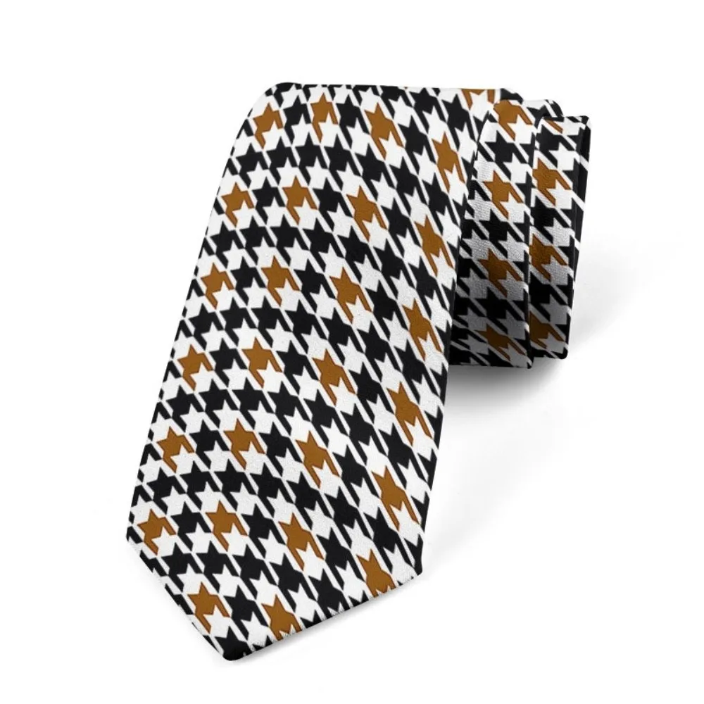 

Creative 8cm Houndstooth Tie Adjustable Narrow Classic Tie Hand Tied Soft Men Necktie Party