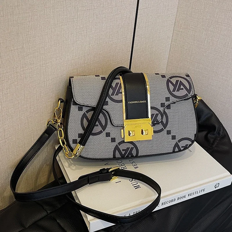 

Trendy Paris Fashion Tote Bag For Women Large Capacity Crossbody Messenger Minimalist Vintage Leather Solid Color