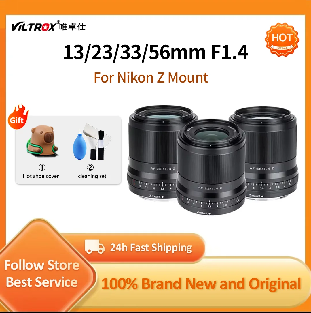 VILTROX 13mm 23mm 33mm 56mm F1.4 STM AF APS-C lente de gran apertura de enfoque automático para cámara Nikon Z Mount Z6 Z7 Z9 Z7II Z30 Z50 ZFC