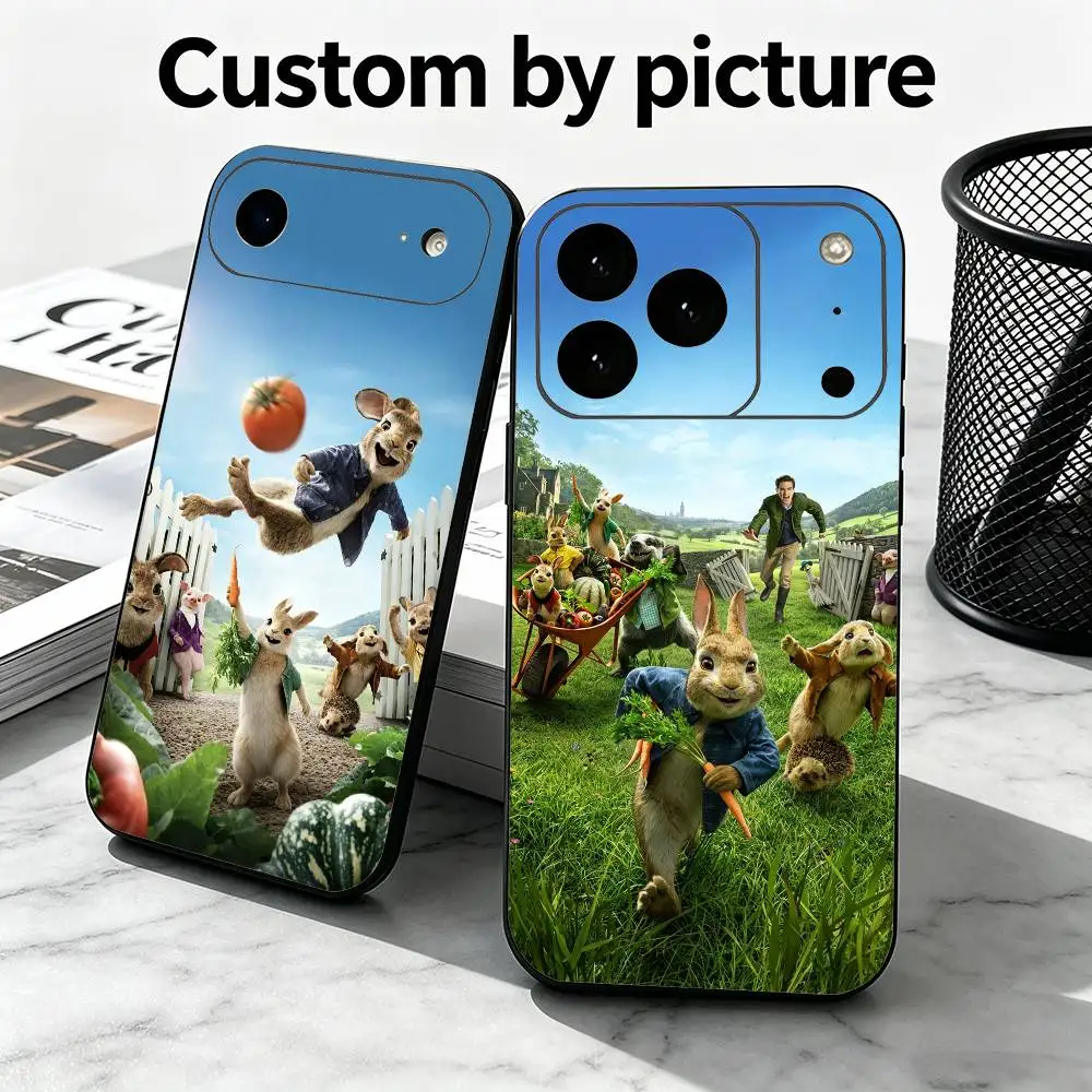 Cartoon R-Rabbits  Phone Case For iPhone18,17,16,15,14,13,12,11 Plus,Pro Max,XS,Soft Silicone Black Cover