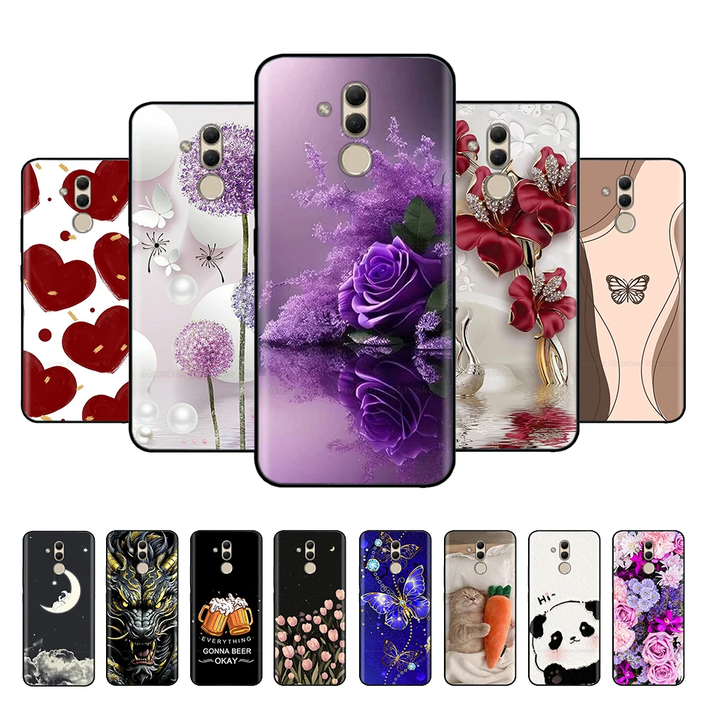 Para Huawei Mate 20 Lite funda de teléfono Linda funda protectora de cámara para Huawei Mate 20 Mate20 Pro Fundas cubierta de silicona líquida Fundas
