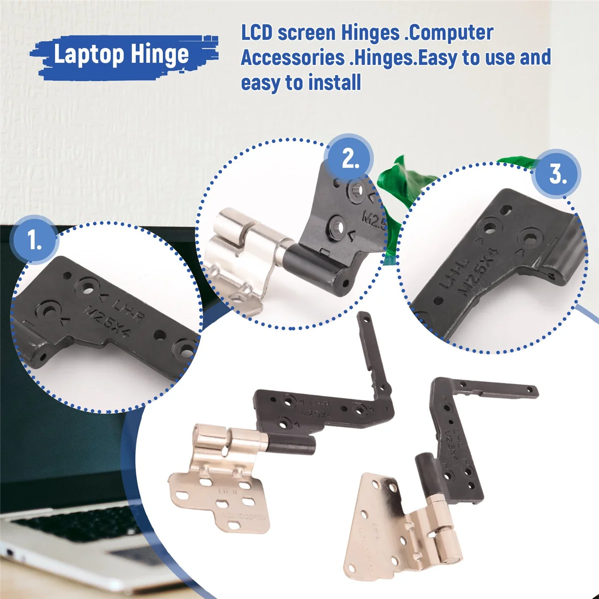 T88C New 5530 E5530 Series L+R LCD Screen Hinge Set AM0M1000100